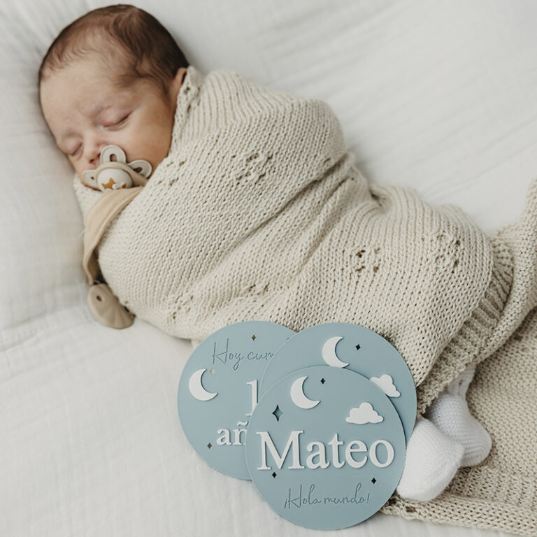 Milestone personalizado Azul Empolvado