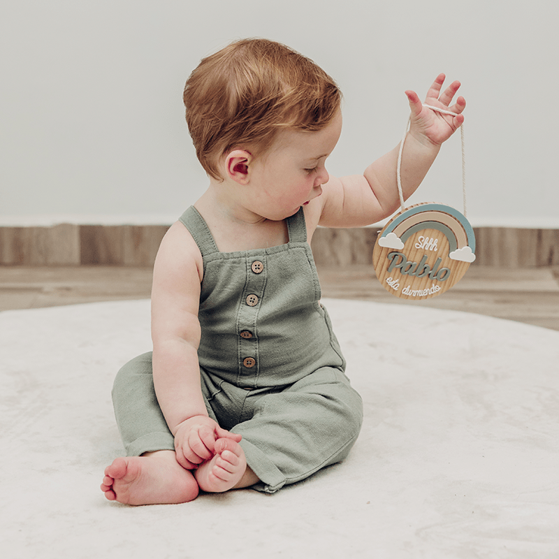 Cartel "Arcoiris" bebÃ© Azul