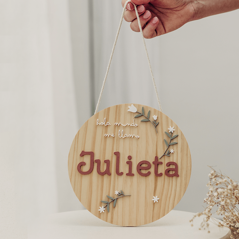 Cartel "Hola Mundo" Terracota