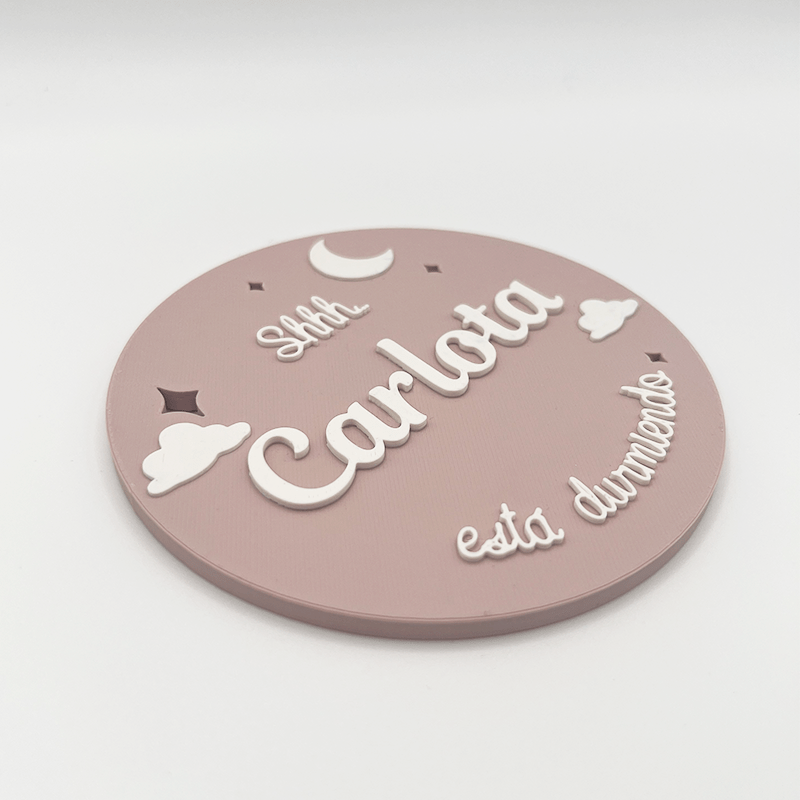 Cartel "No molestar" bebÃ©