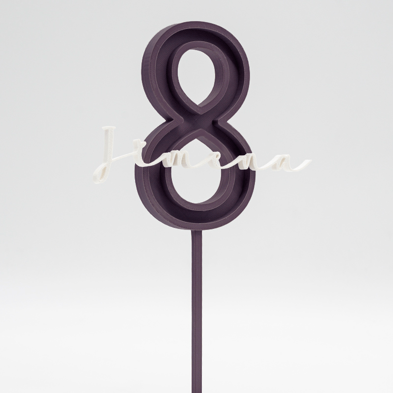 Cake Topper Personalizado Morado