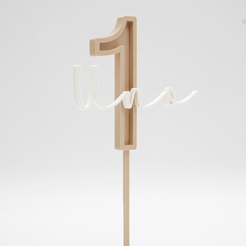 Cake Topper Personalizado Beige