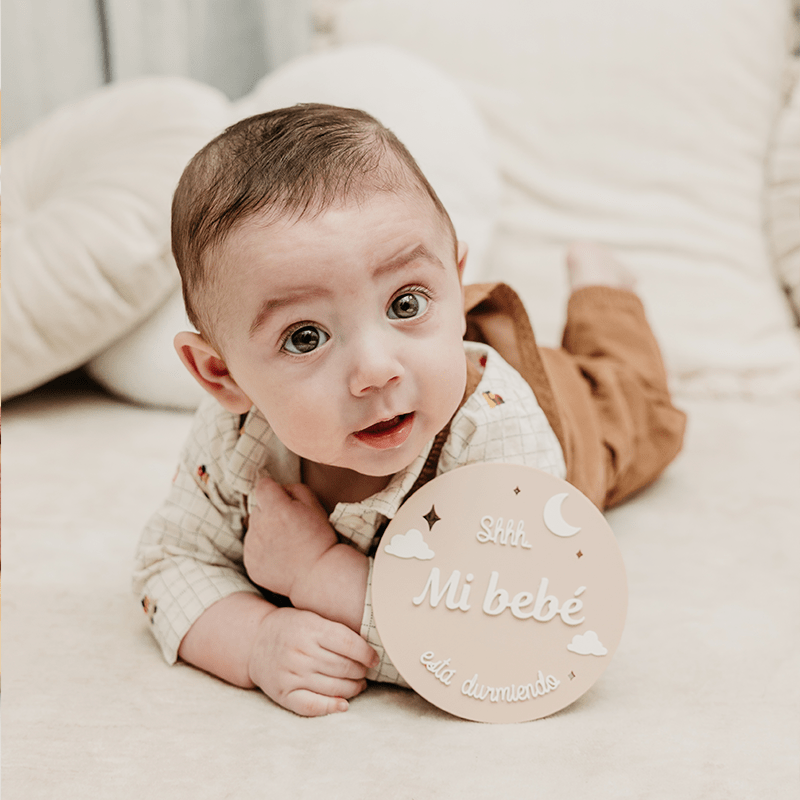 Cartel "No molestar" bebÃ© Beige