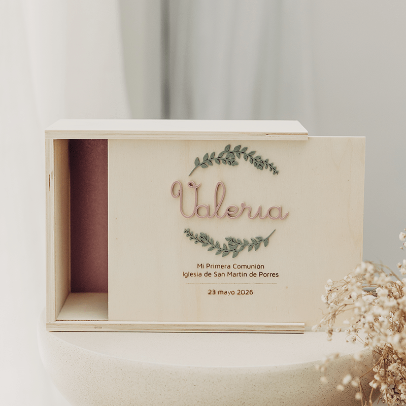 Caja para Eventos Rosa Empolvado