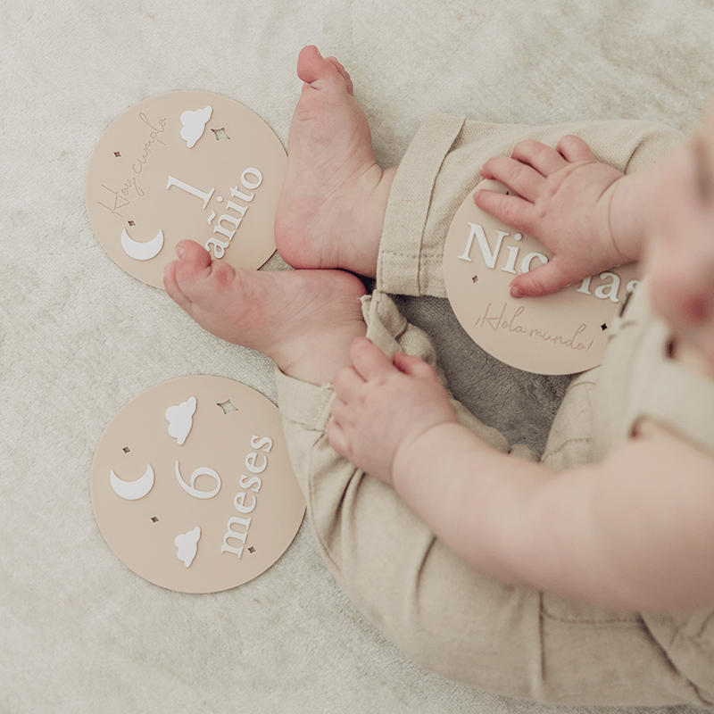 Milestone personalizado Beige