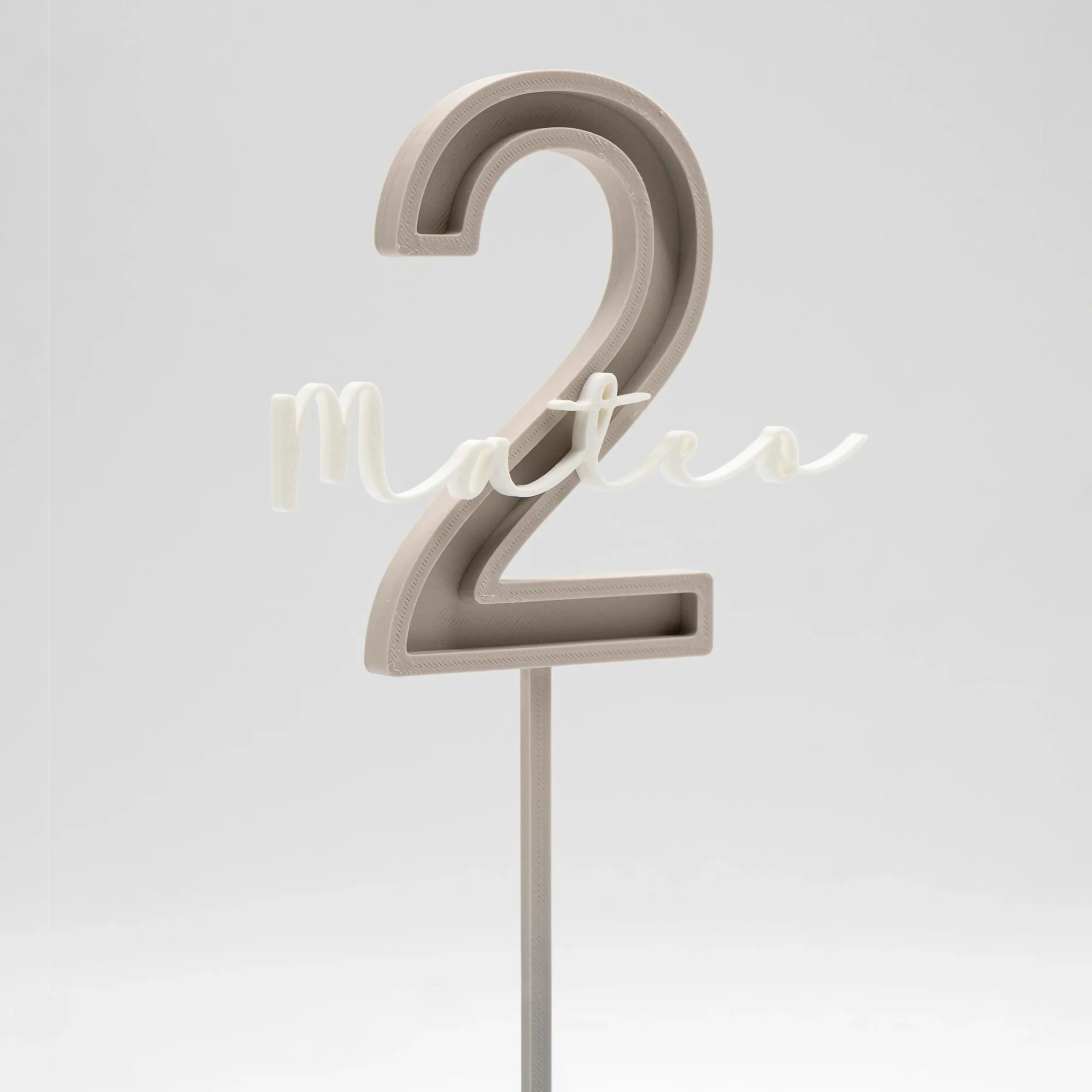 Cake Topper Personalizado Greige